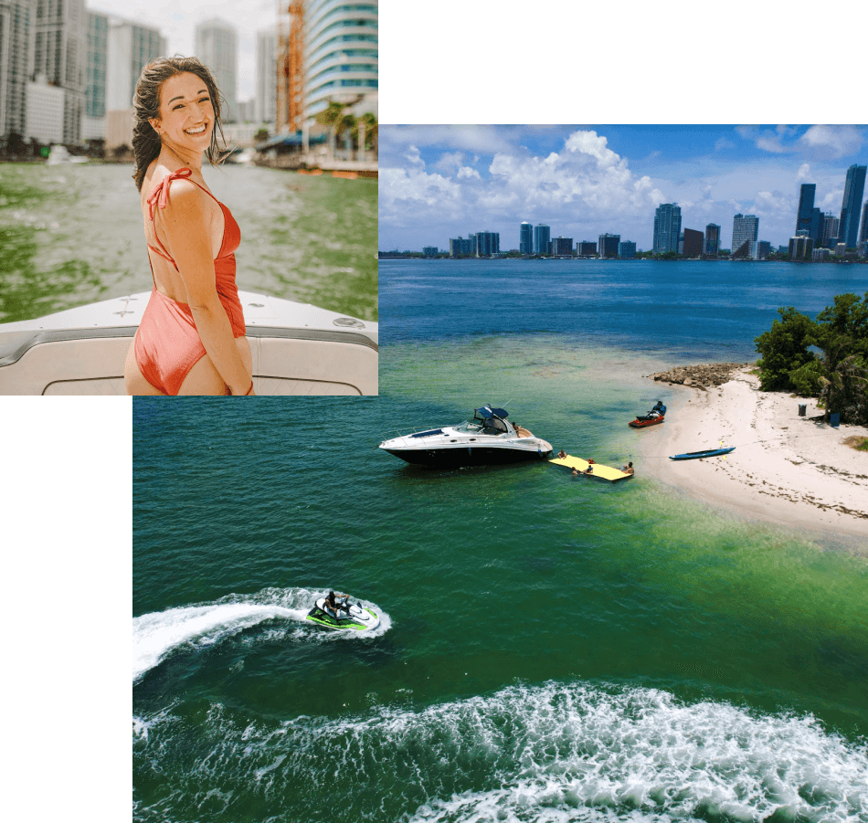 yacht rental miami with slide